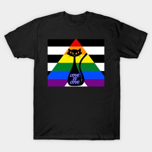 Atomic cat love is love ally T-Shirt